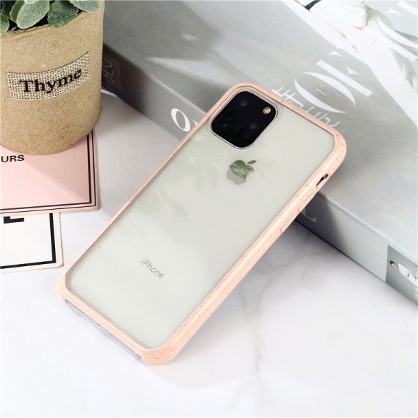 Wholesale iPhone 11 Pro (5.8in) Pro Slim Clear Hard Color Bumper Case (Pink)